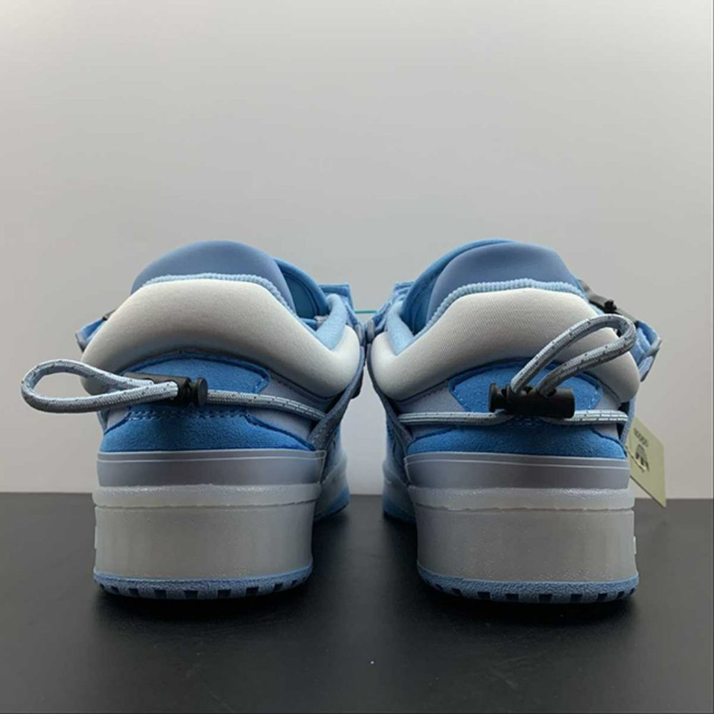 adidas Forum Buckle Low Bad Bunny Blue Tint Mens Sneakers - Picture 8 of 15
